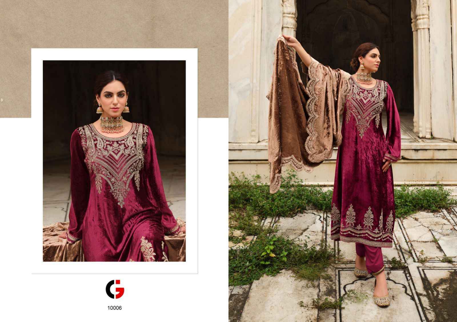 Gull Jee Mehfil E Ishq Viscose Velvet Dress Material 6 pcs Catalogue