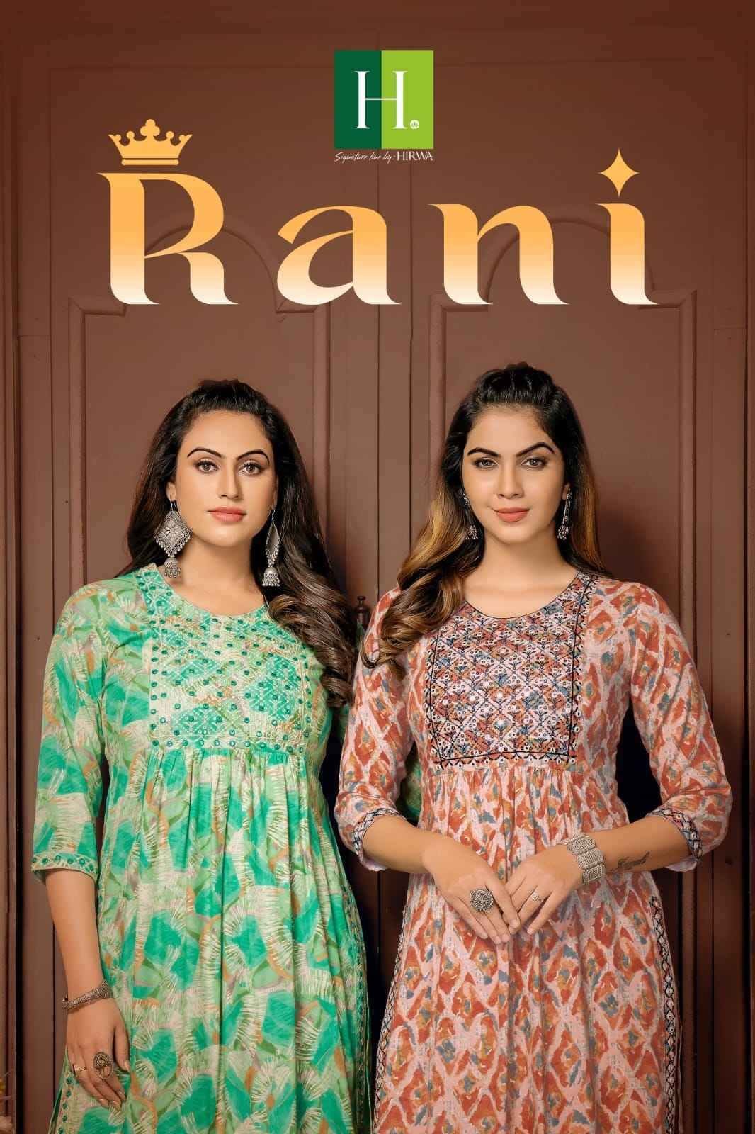 Hirwa Rani Rayon Kurti 8 pcs Catalogue