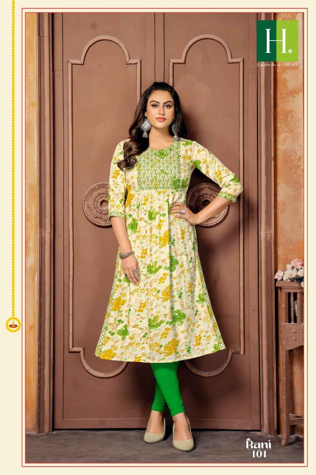 Hirwa Rani Rayon Kurti 8 pcs Catalogue