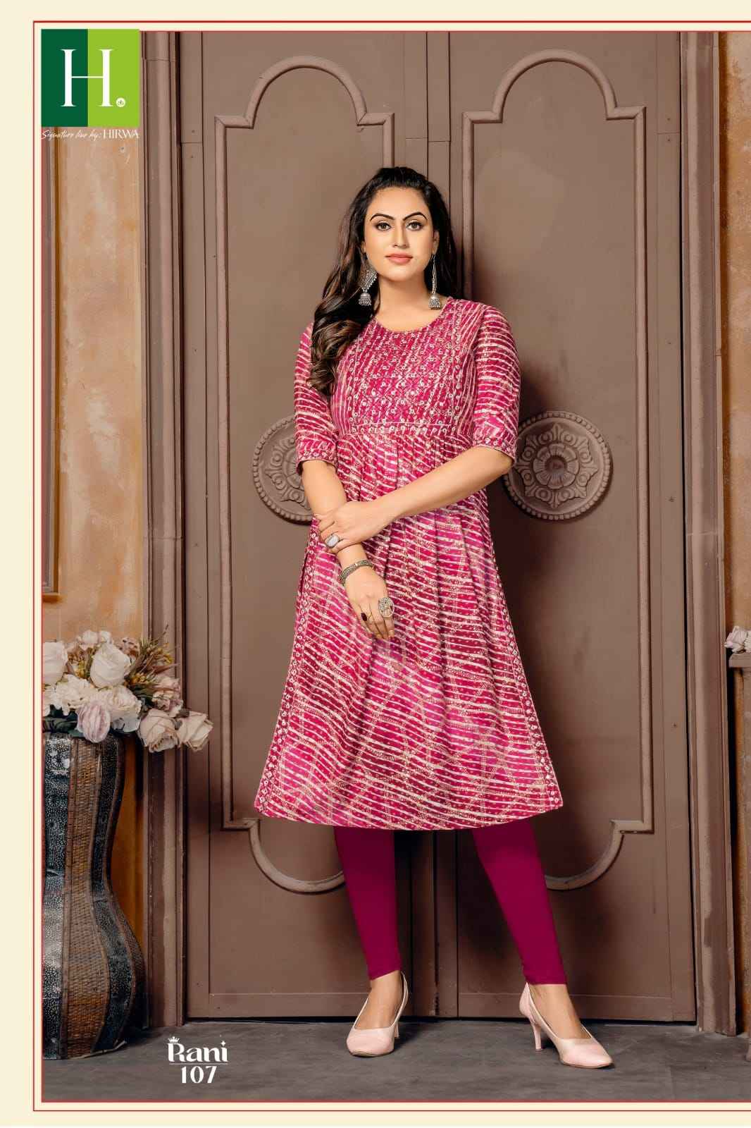 Hirwa Rani Rayon Kurti 8 pcs Catalogue