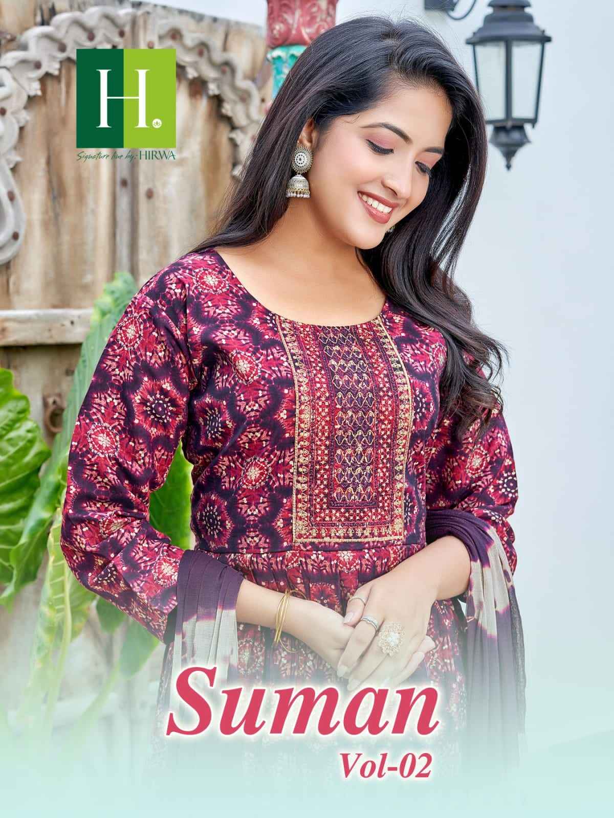 Hirwa Suman Vol 2 Modal Foil Kurti Combo 8 pcs Catalogue