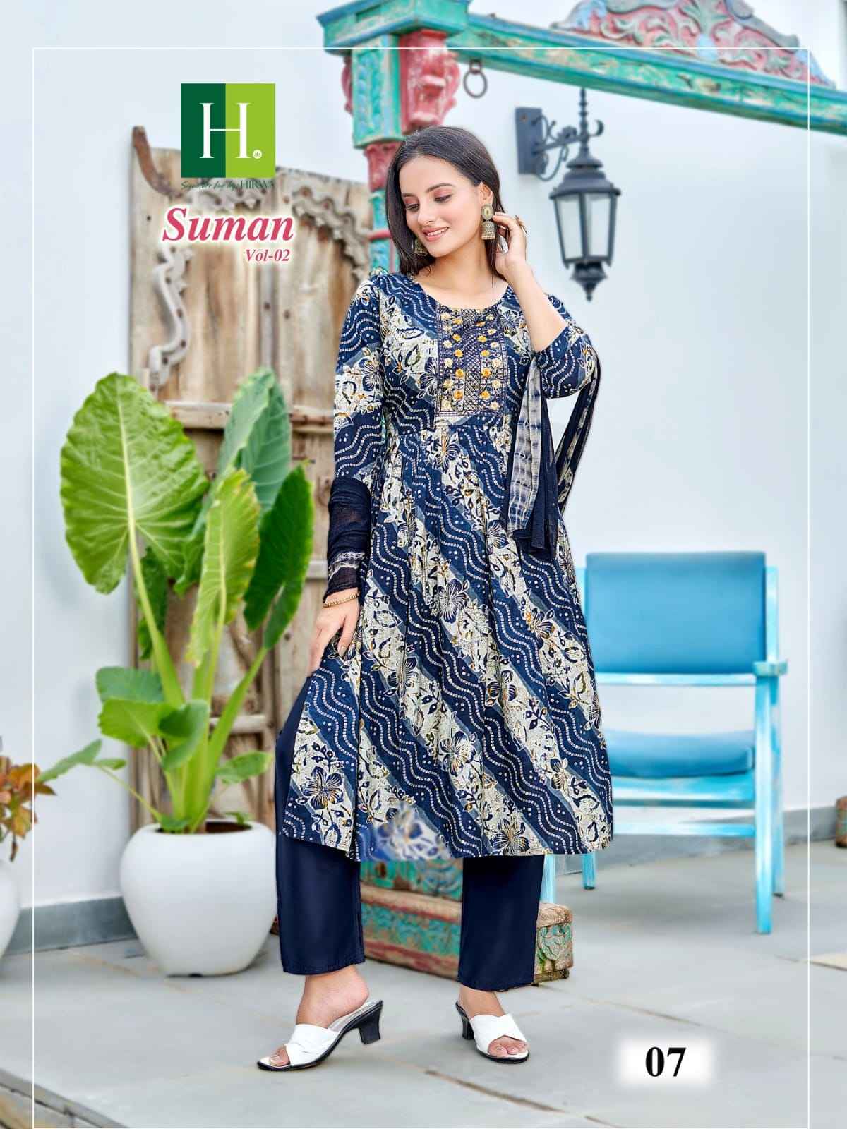 Hirwa Suman Vol 2 Modal Foil Kurti Combo 8 pcs Catalogue
