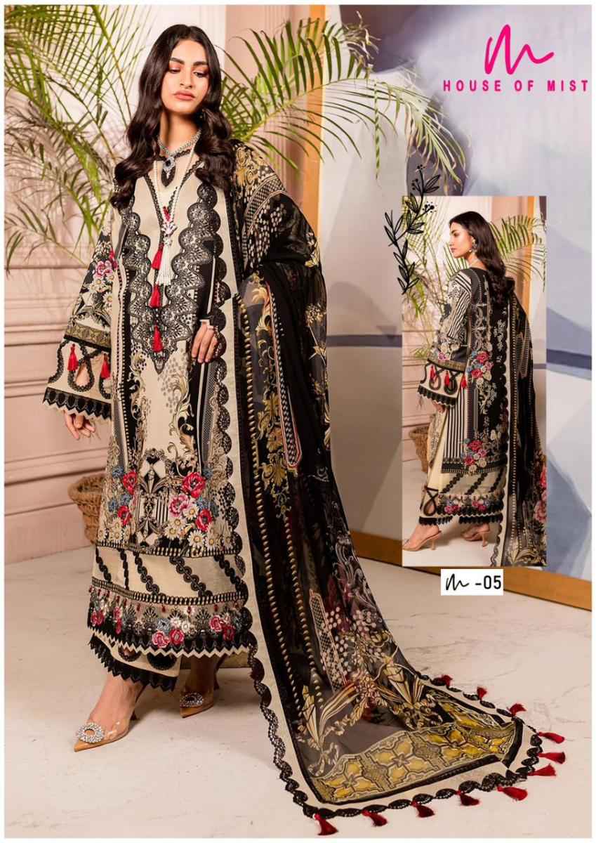 Hose Of Mist Ghazal Cotton Dress Material 6 pcs Catalogue