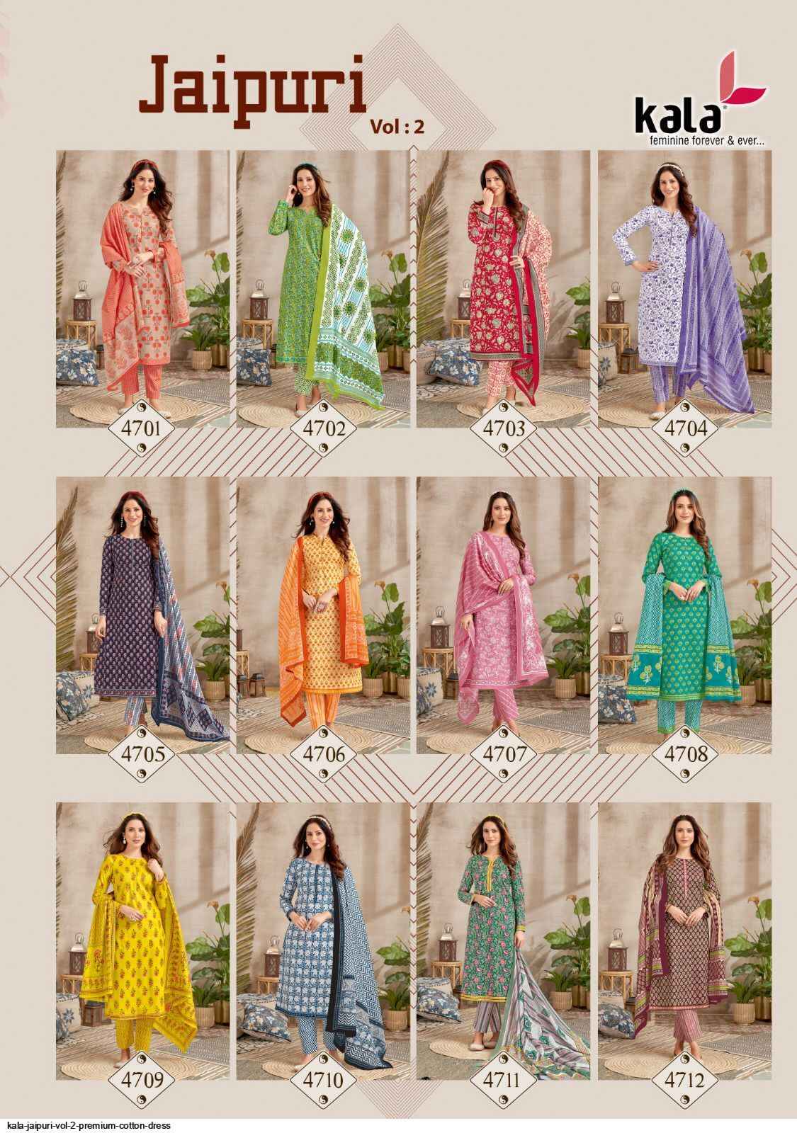 Jaipuri Cotton Dress Material at Rs 360 in Surat | ID: 2851054432973