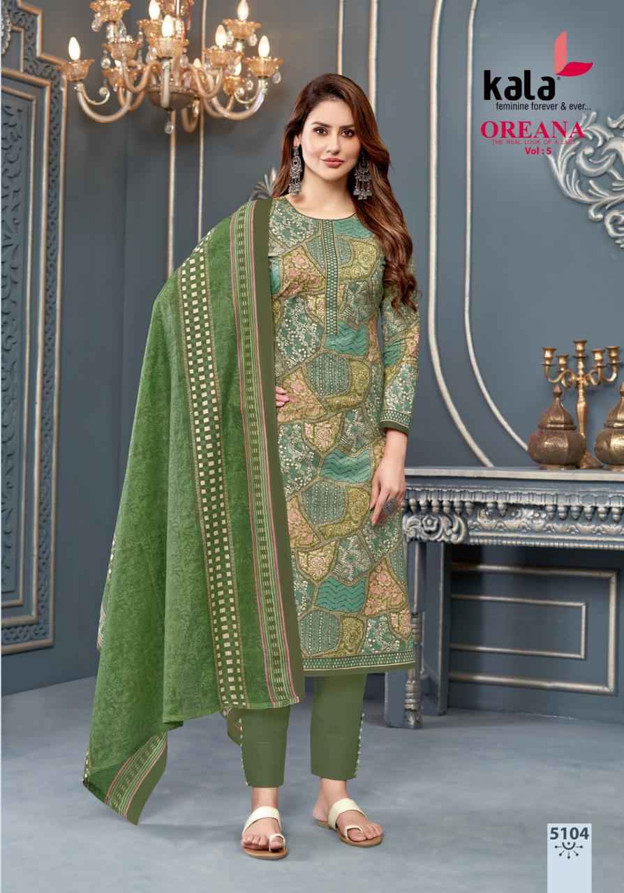 Kala Oreana Vol 5 Cotton Dress Material 12 pcs Catalogue