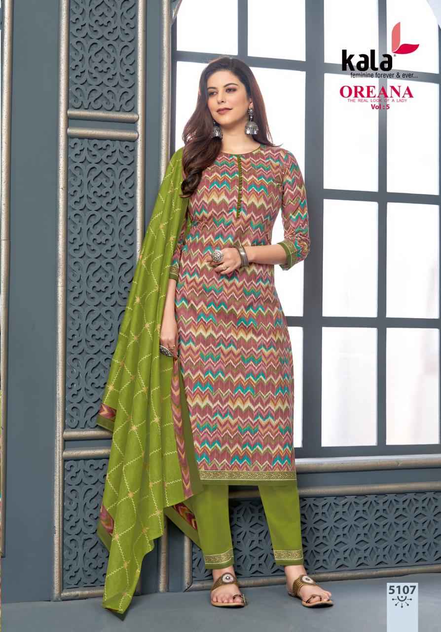 Kala Oreana Vol 5 Cotton Dress Material 12 pcs Catalogue