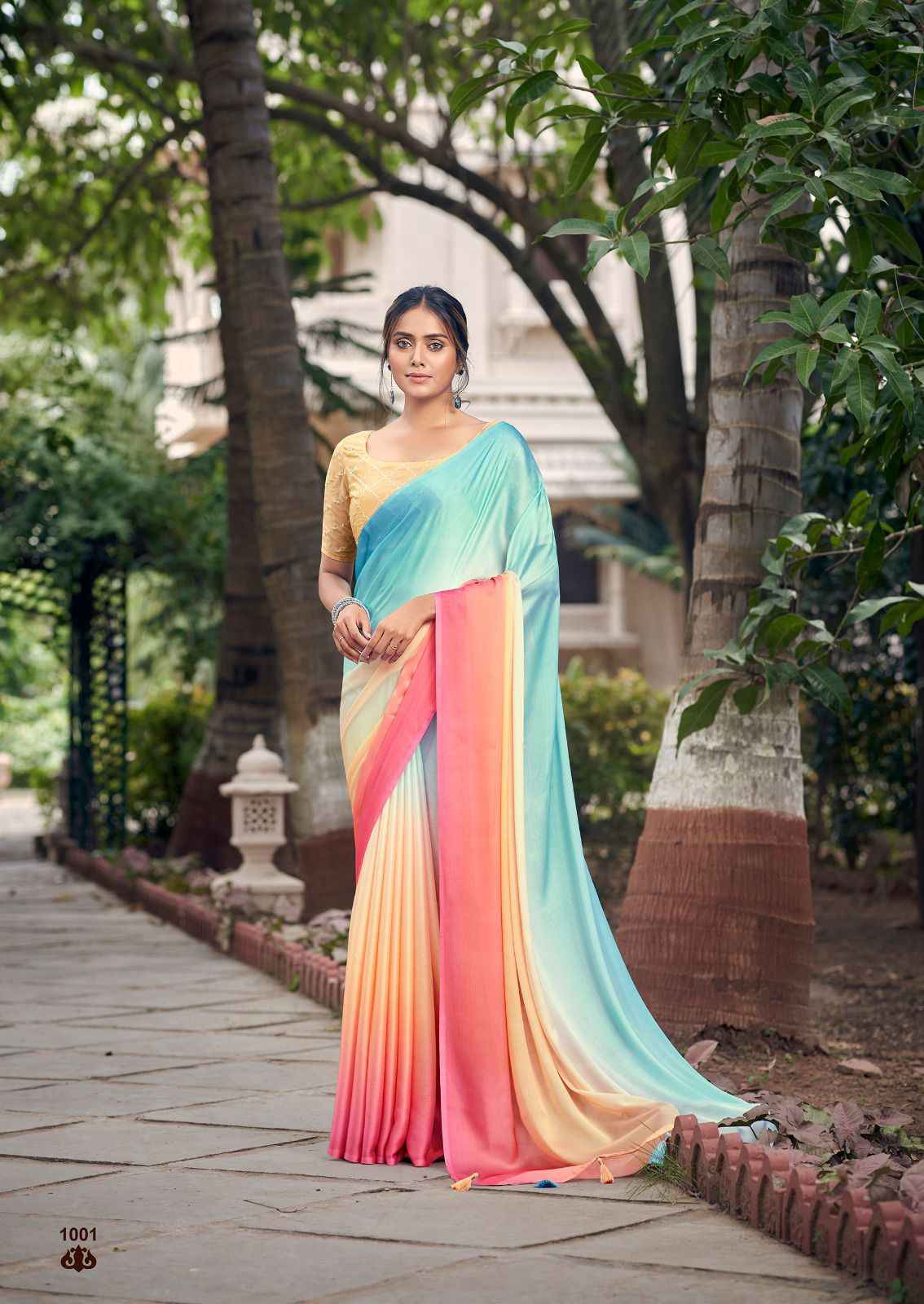 Kashvi Creation Eliza Satin Saree 8 pcs Catalogue
