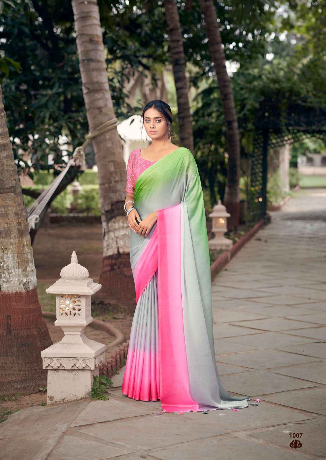 Kashvi Creation Eliza Satin Saree 8 pcs Catalogue