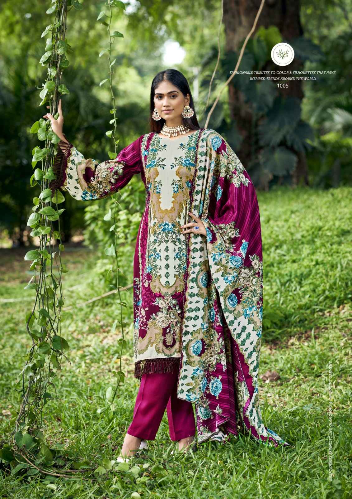 Kavya Kala Ibaadat Pashmina Dress Material 6 pcs Catalogue