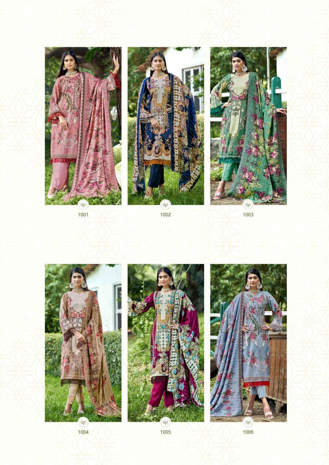 Kavya Kala Ibaadat Pashmina Dress Material 6 pcs Catalogue