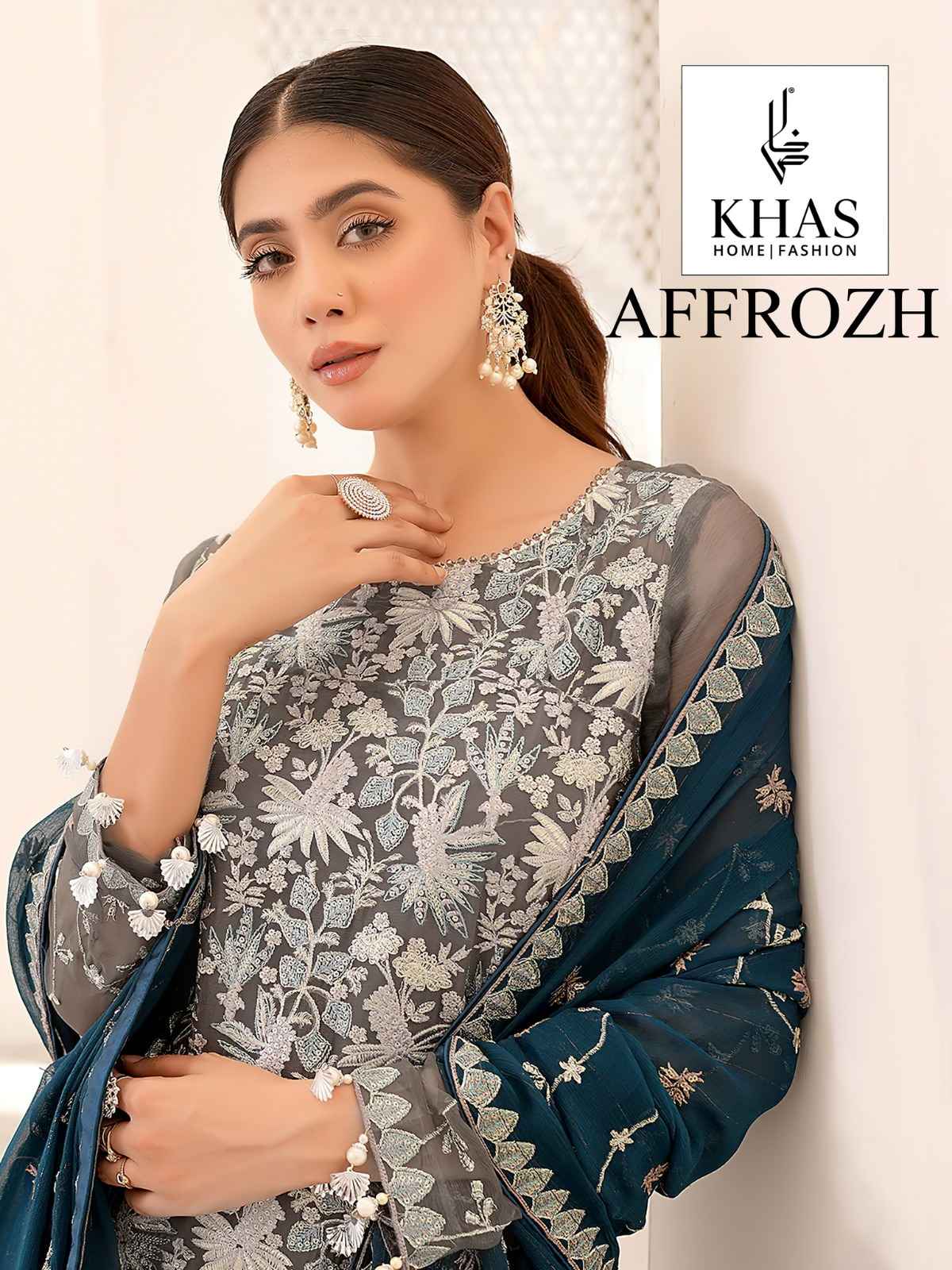 Khas Affrozh Georgette Dress Material 3 pcs Catalogue