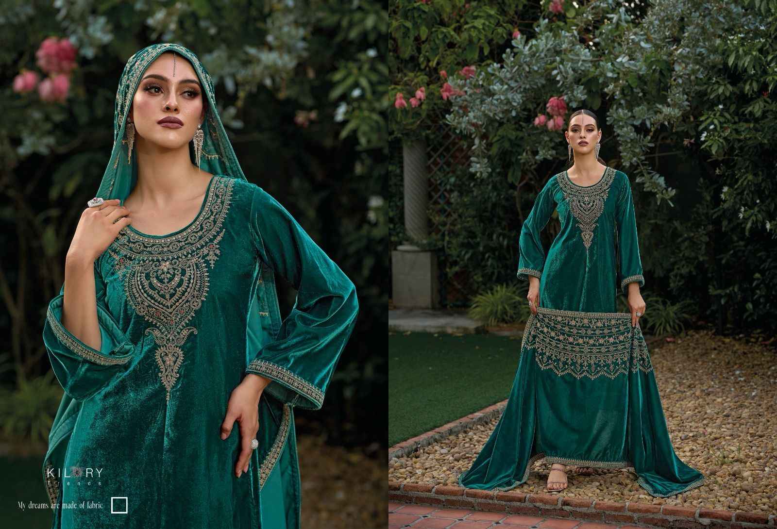 Kilory Trends Tehzeeb Velvet Dress Material 6 pcs Catalogue