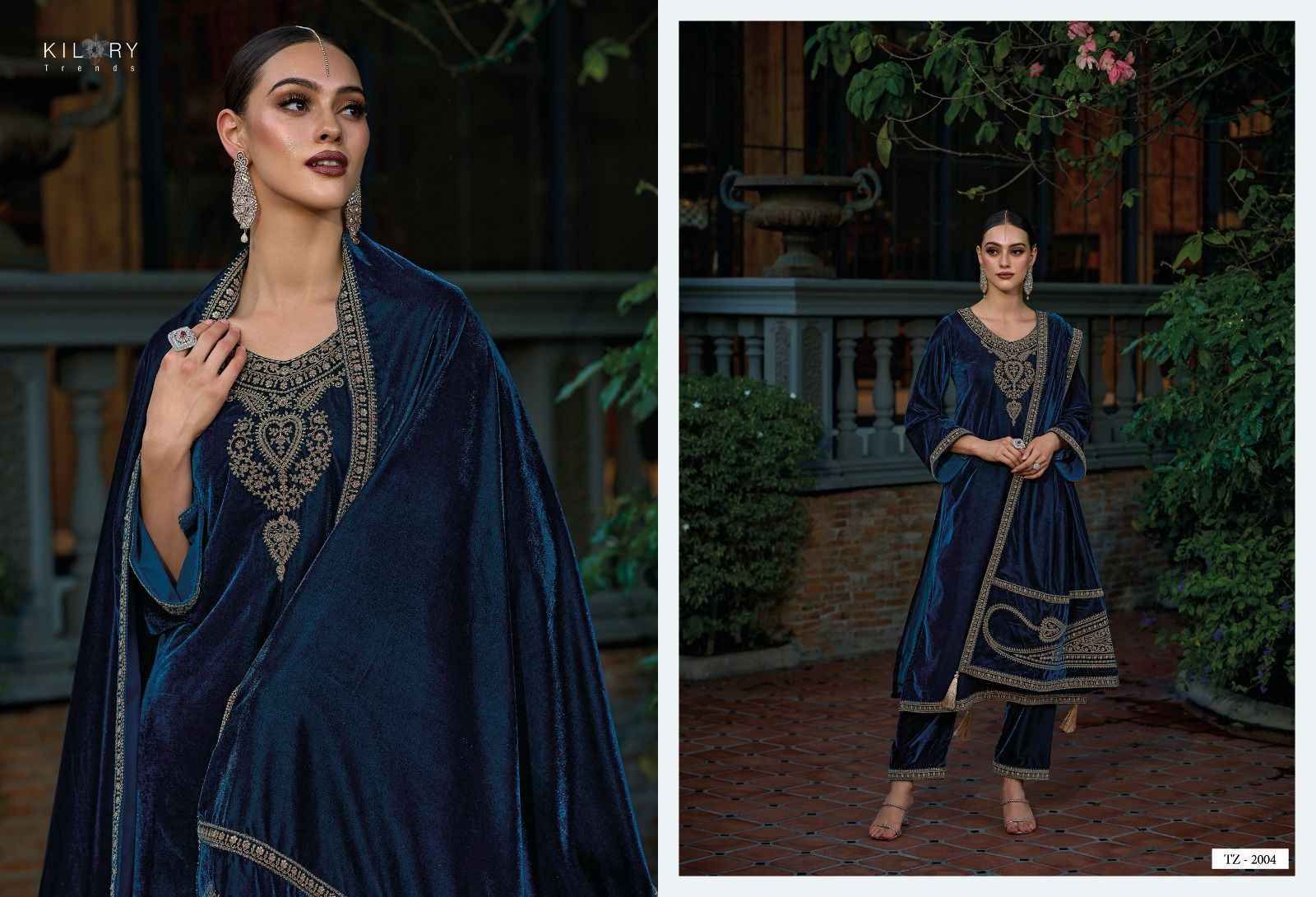Kilory Trends Tehzeeb Velvet Dress Material 6 pcs Catalogue