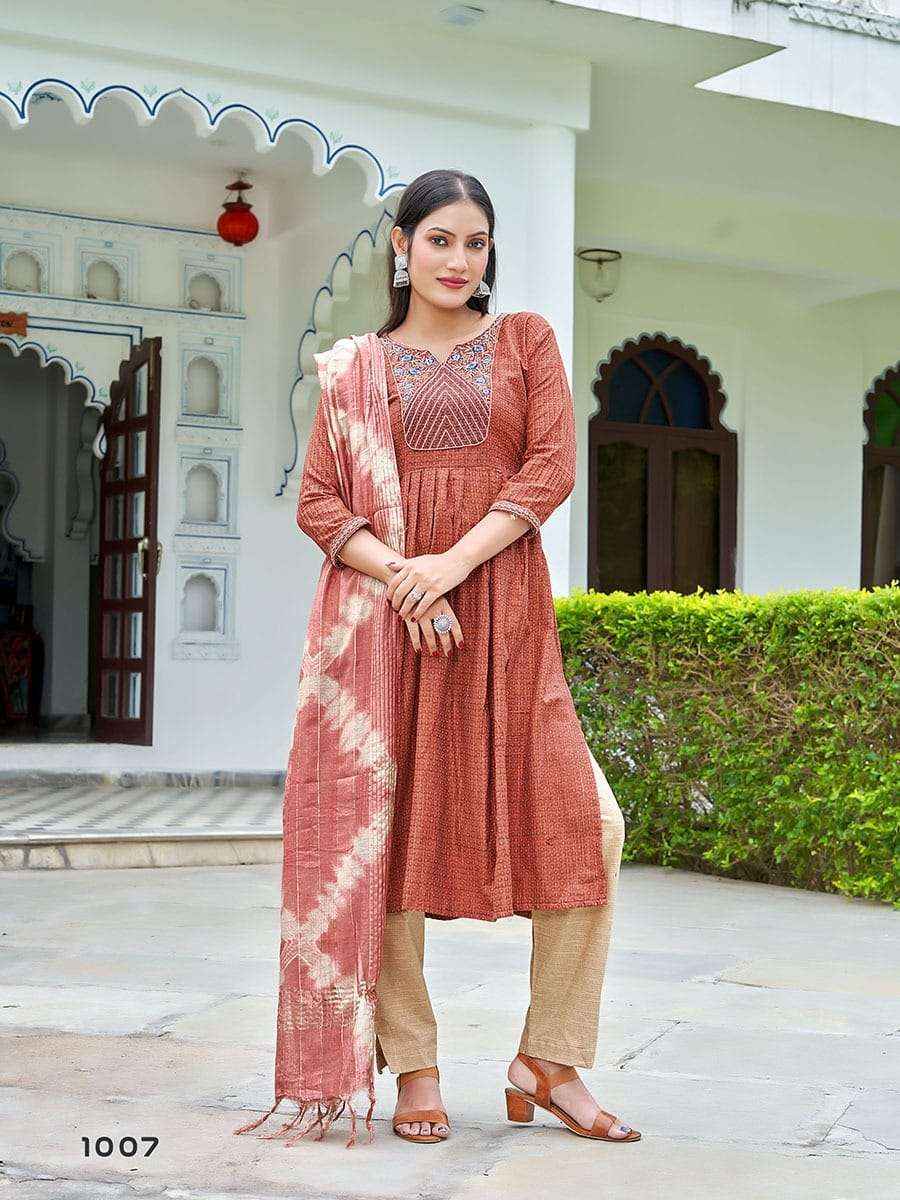 Kinti Koyal Fancy Dobby Kurti Combo 8 pcs Catalogue