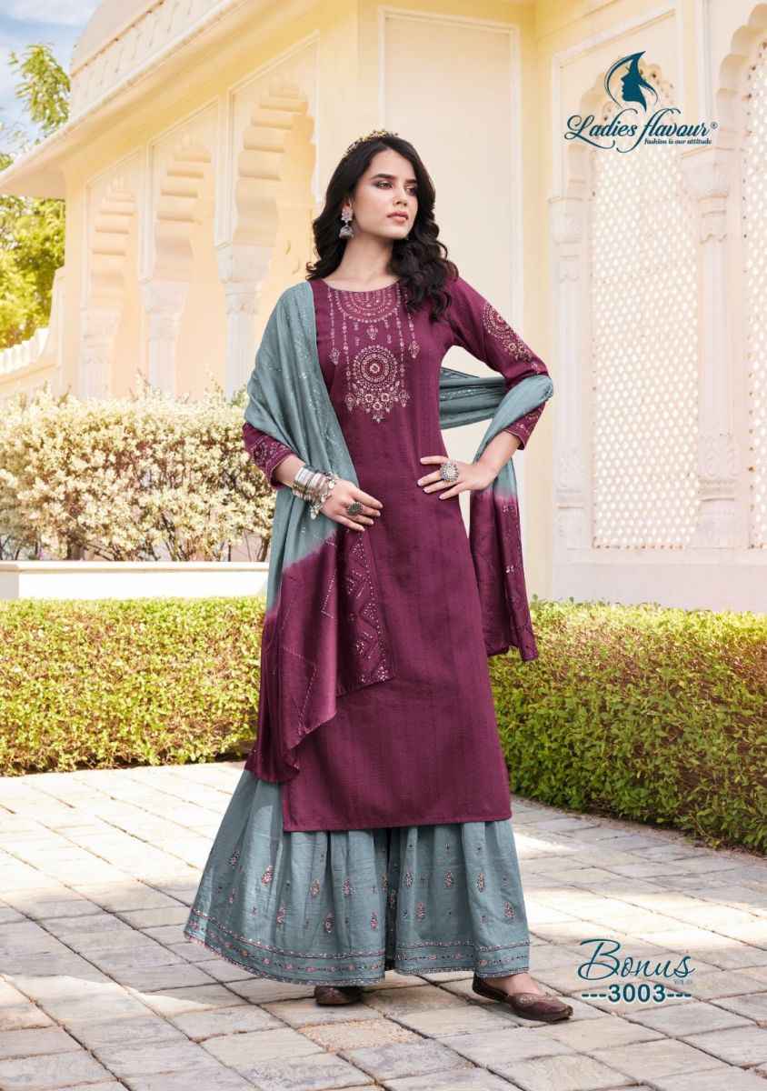 Ladies Flavour Bonus Vol 3 Chinon Kurti Combo 6 pcs Catalogue