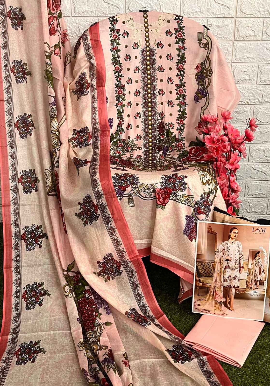 Lsm Galleria Parian Dream Vol 3 Lawn Cotton Dreass Material 6 pcs Catalogue