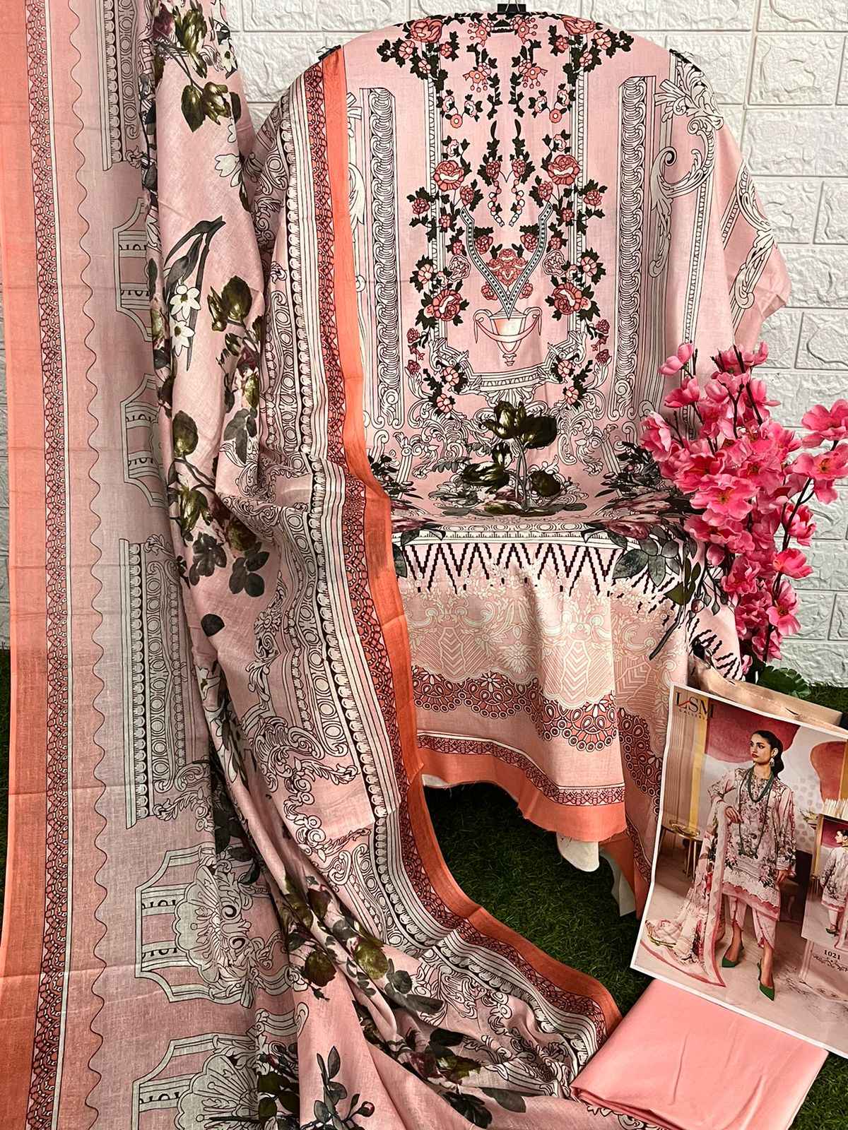 Lsm Galleria Parian Dream Vol 3 Lawn Cotton Dreass Material 6 pcs Catalogue