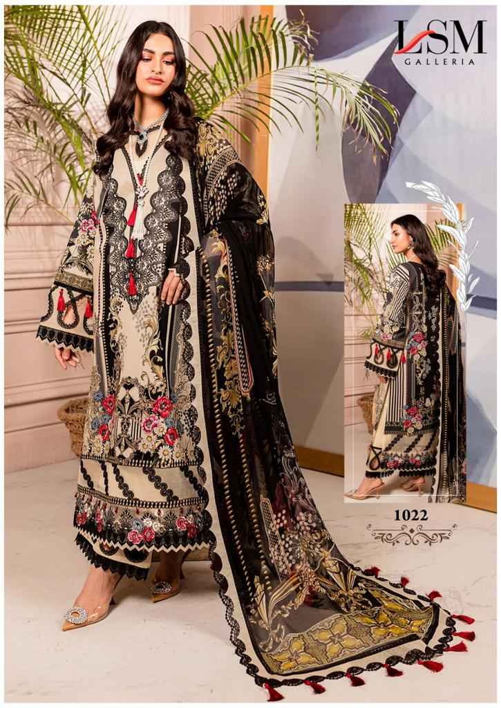 Lsm Galleria Parian Dream Vol 3 Lawn Cotton Dreass Material 6 pcs Catalogue