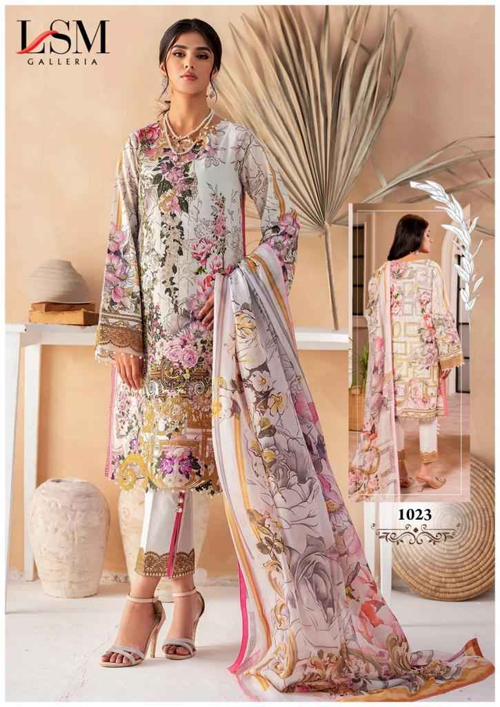 Lsm Galleria Parian Dream Vol 3 Lawn Cotton Dreass Material 6 pcs Catalogue