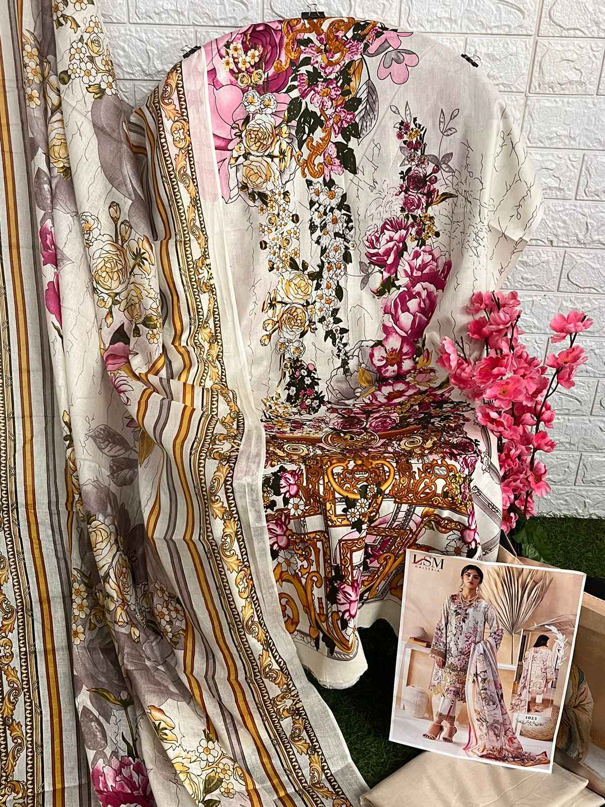 Lsm Galleria Parian Dream Vol 3 Lawn Cotton Dreass Material 6 pcs Catalogue