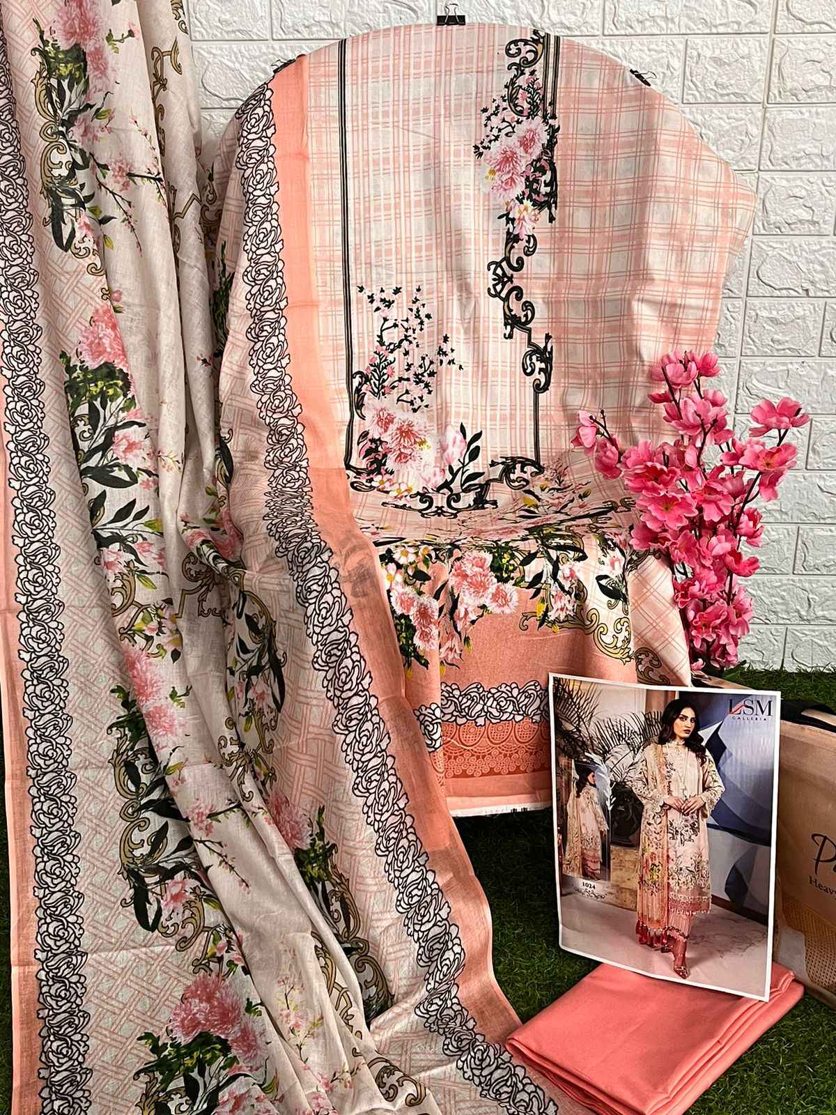 Lsm Galleria Parian Dream Vol 3 Lawn Cotton Dreass Material 6 pcs Catalogue