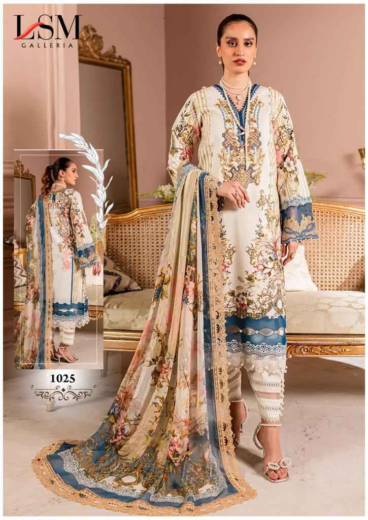 Lsm Galleria Parian Dream Vol 3 Lawn Cotton Dreass Material 6 pcs Catalogue