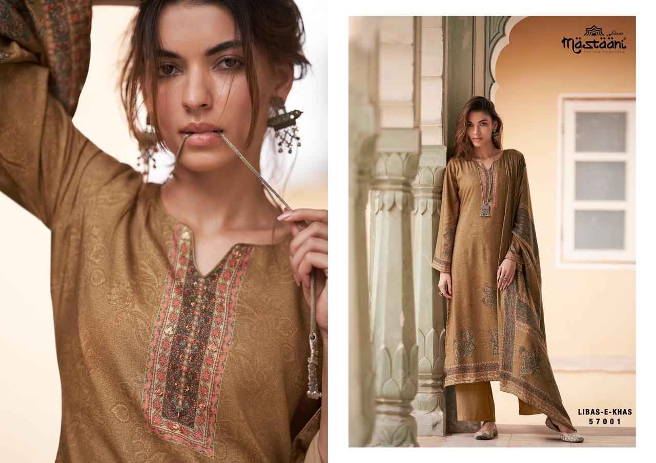 Mastaani Libas E Khas Pashmina Dress Material 6 pcs Catalogue