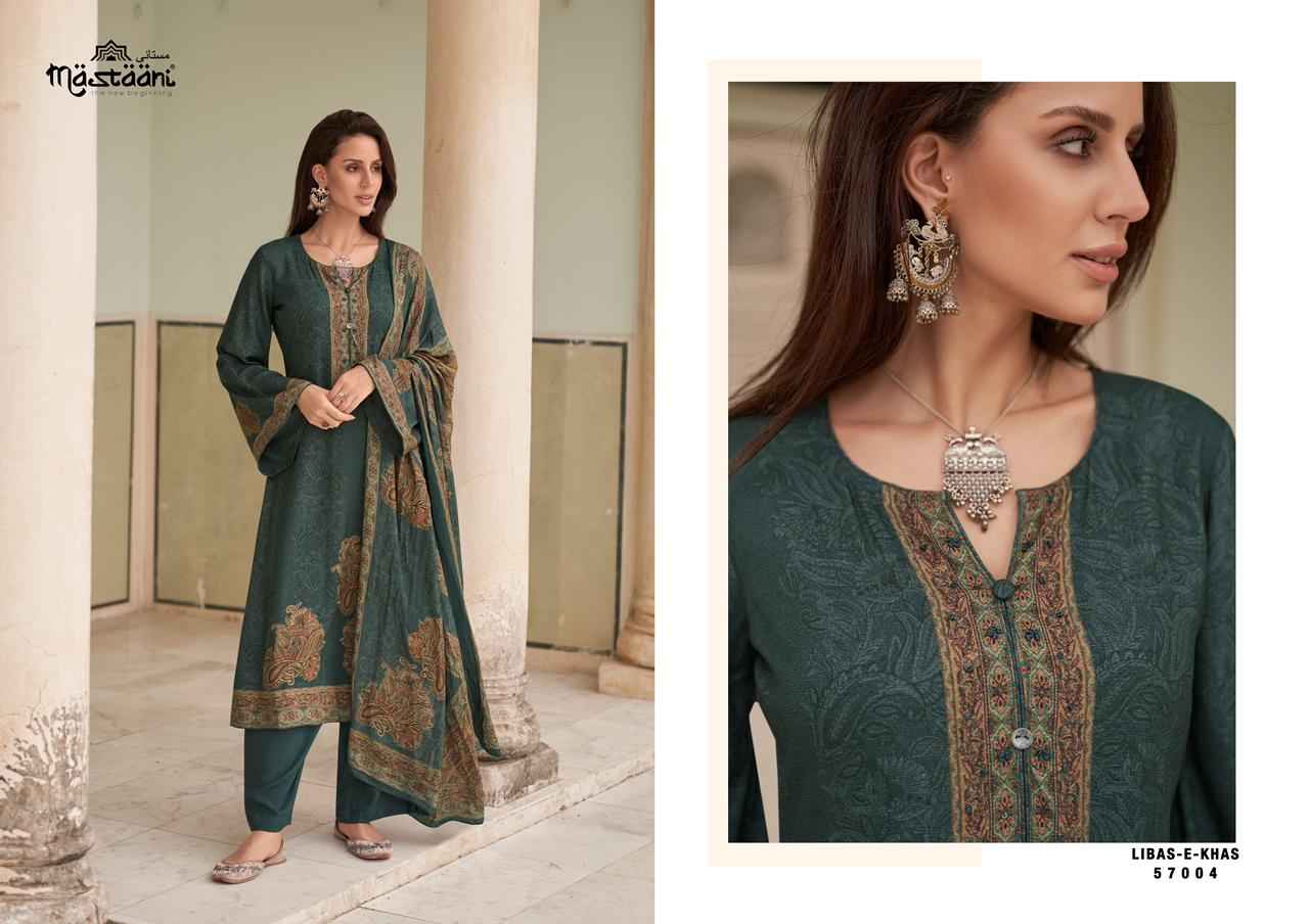 Mastaani Libas E Khas Pashmina Dress Material 6 pcs Catalogue