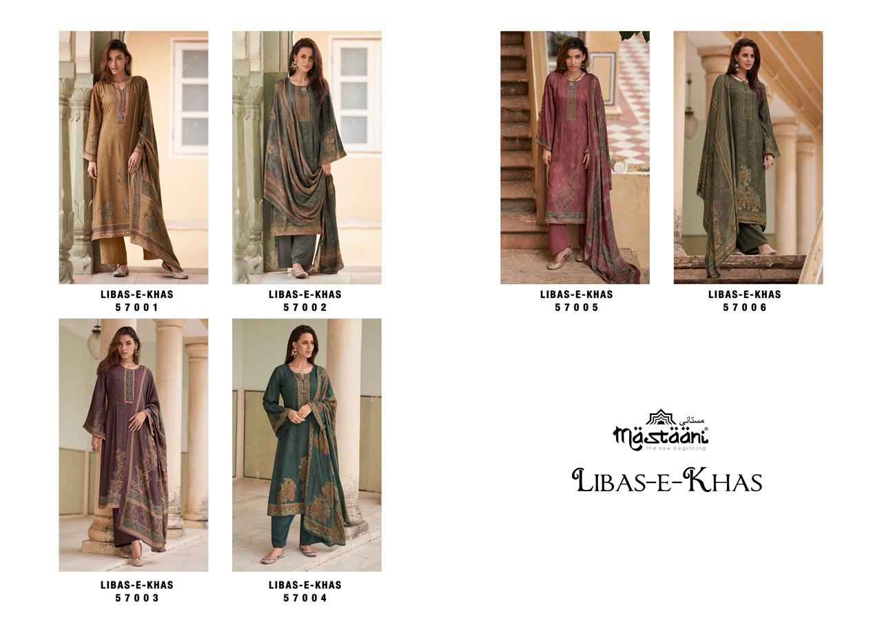 Mastaani Libas E Khas Pashmina Dress Material 6 pcs Catalogue