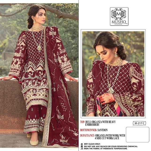 Heavy embroidery dress material online outlet