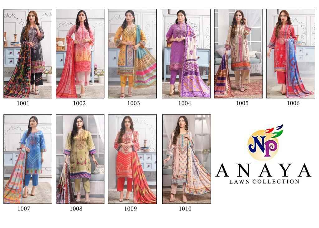 Nand Gopal Anaya Lawn Cotton Dress Material 10 pcs Catalogue