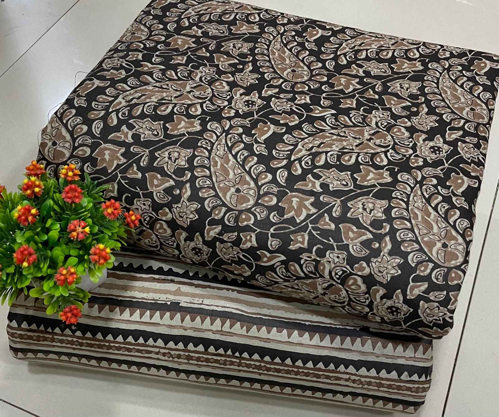 NKT 105 Jaipuri Cotton Dress Material Only Top & Bottom 12 pcs Catalogue