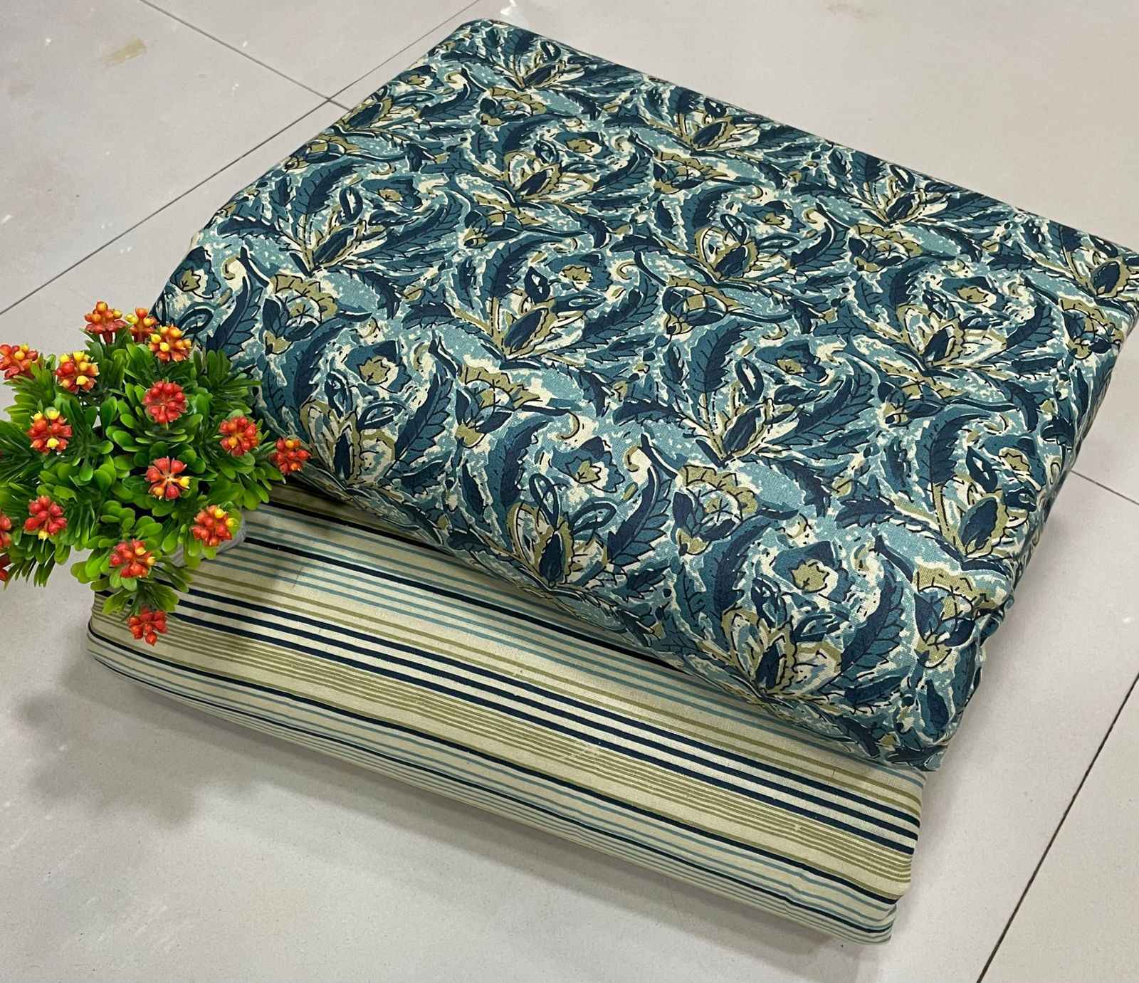 NKT 105 Jaipuri Cotton Dress Material Only Top & Bottom 12 pcs Catalogue