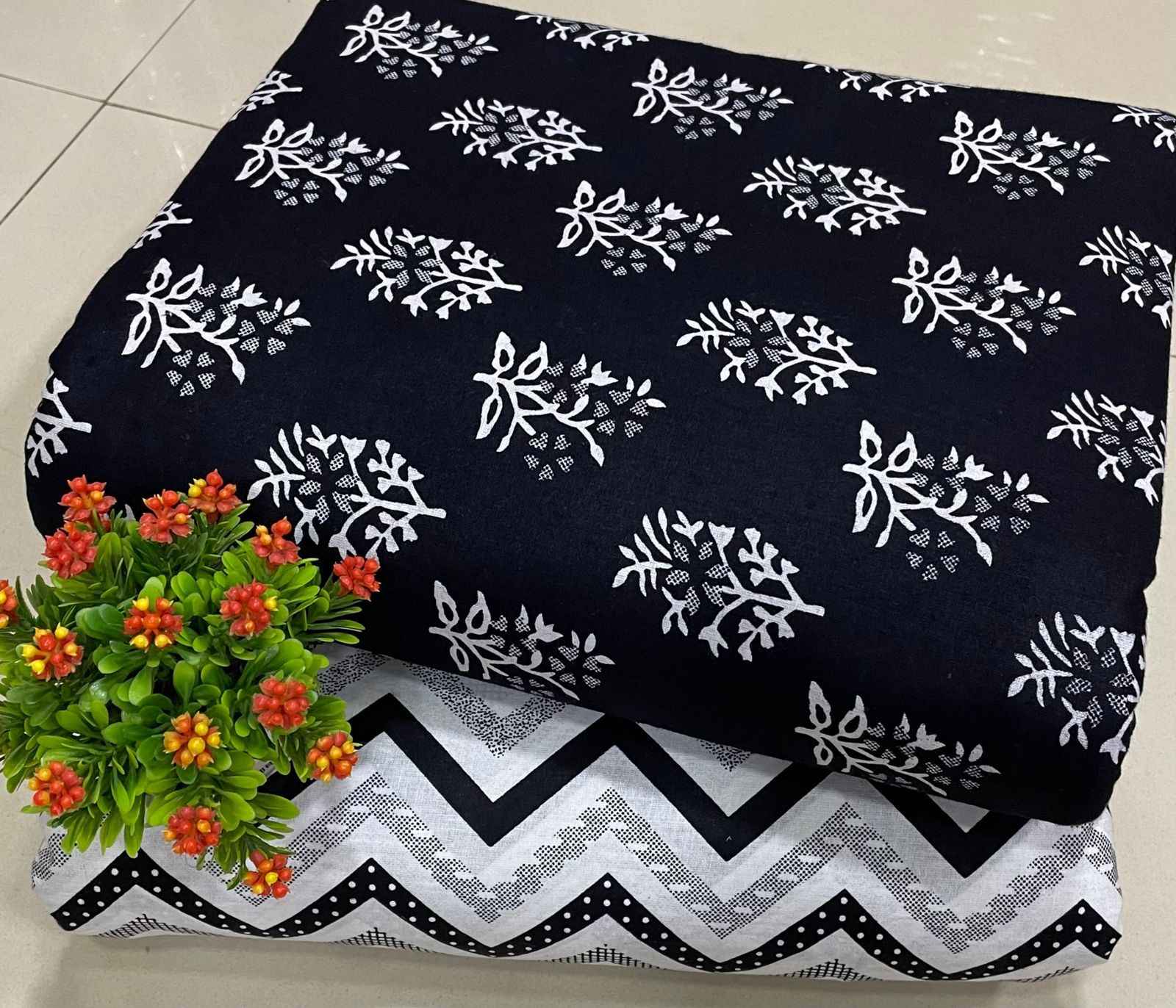 NKT 106 Jaipuri Cotton Dress Material Only Top & Bottom 12 pcs Catalogue