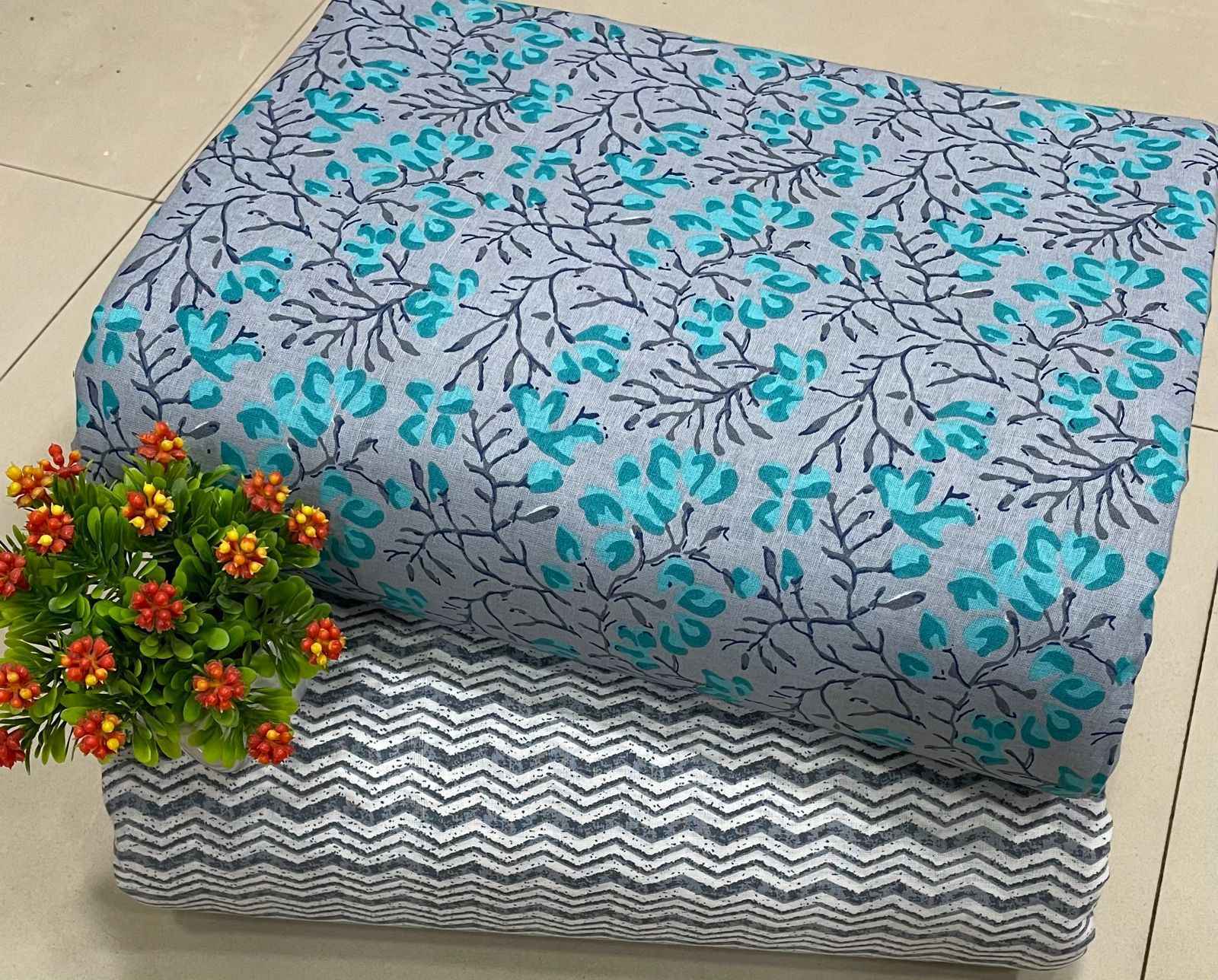 NKT 106 Jaipuri Cotton Dress Material Only Top & Bottom 12 pcs Catalogue