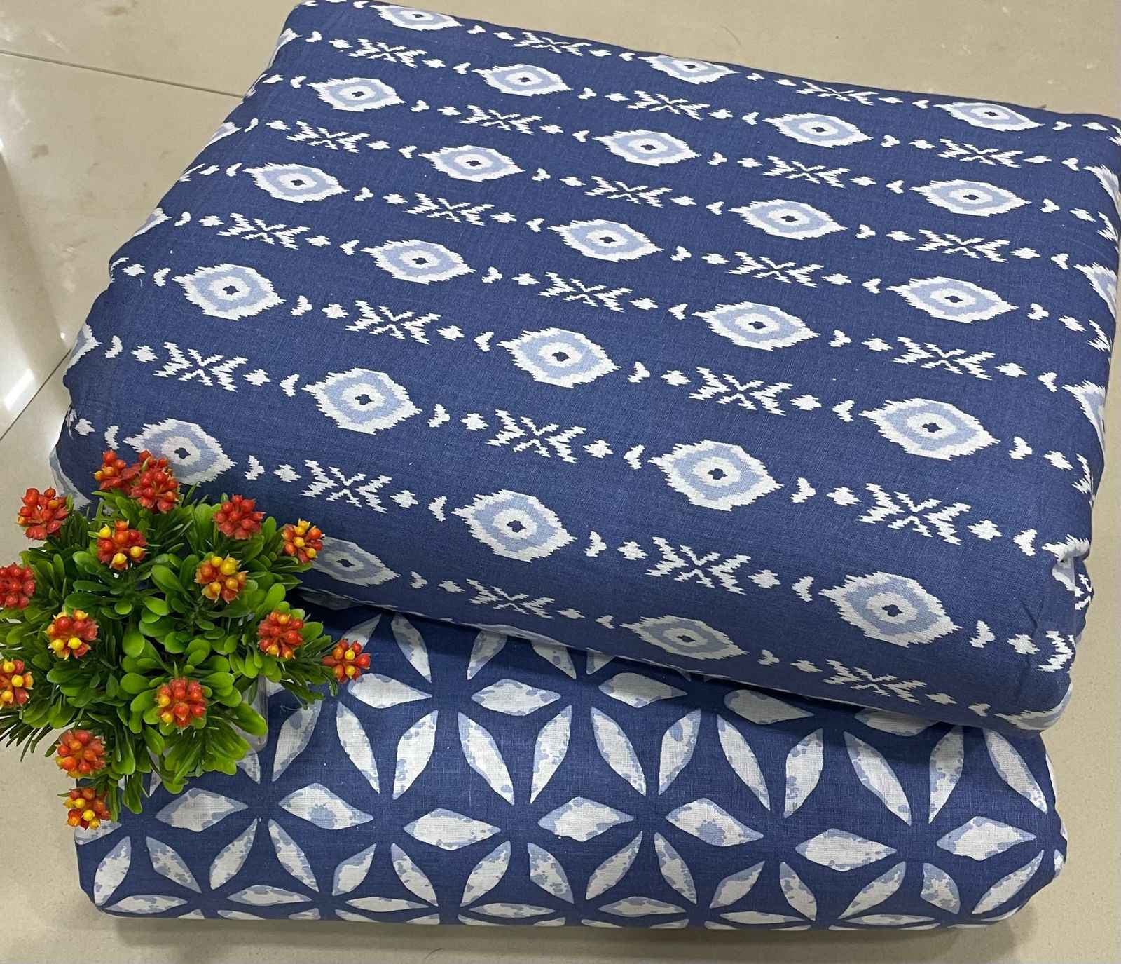 NKT 106 Jaipuri Cotton Dress Material Only Top & Bottom 12 pcs Catalogue