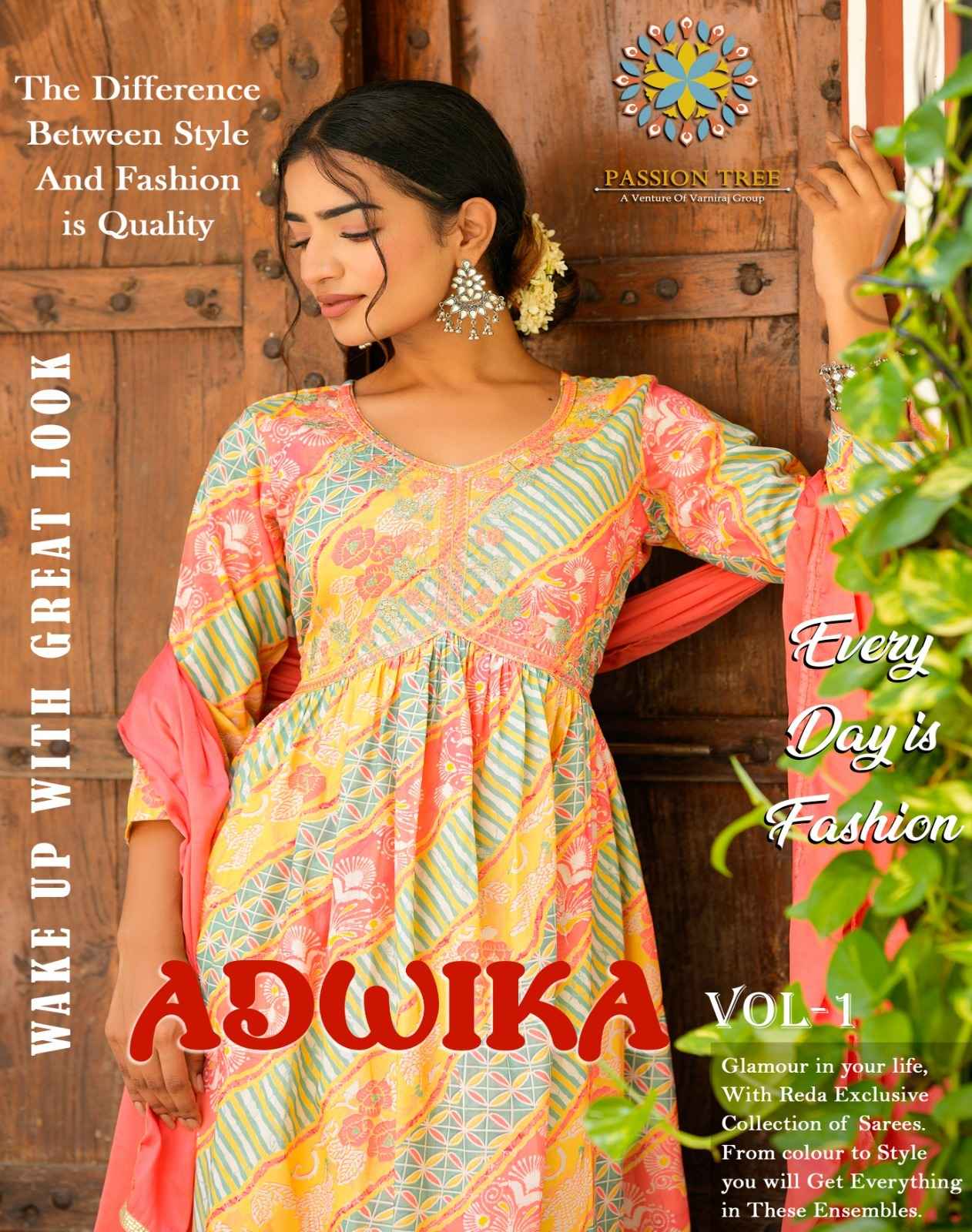 Passion Tree Adwika Vol 1 Muslin Kurti Combo 8 pcs Catalogue