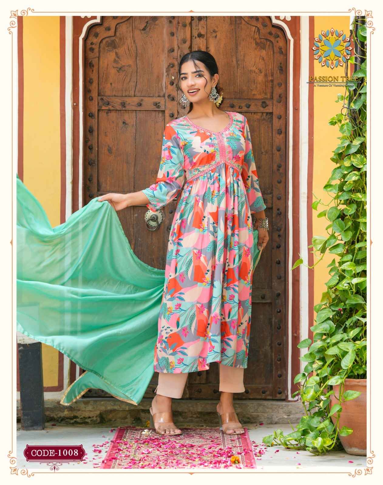 Passion Tree Adwika Vol 1 Muslin Kurti Combo 8 pcs Catalogue