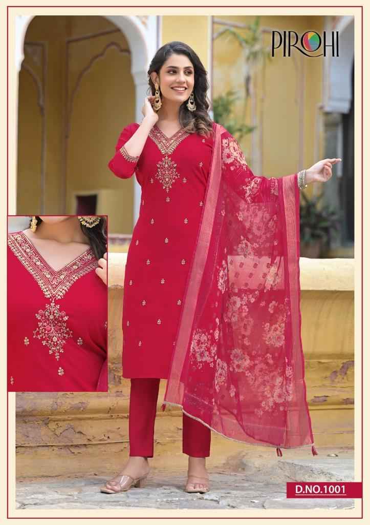 Pirohi Dilkash Viscose Silk Kurti Combo 4 pcs Catalogue