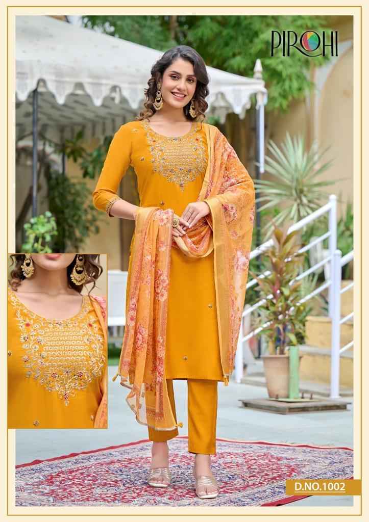 Pirohi Dilkash Viscose Silk Kurti Combo 4 pcs Catalogue