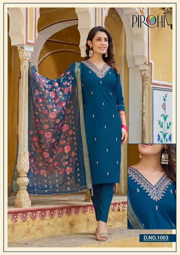 Pirohi Dilkash Viscose Silk Kurti Combo 4 pcs Catalogue