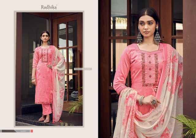 Radhika Azara Lamhay Zam Cotton Dress Material 8 pcs Catalogue