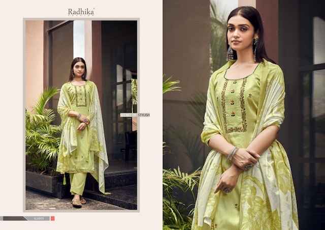 Radhika Azara Lamhay Zam Cotton Dress Material 8 pcs Catalogue