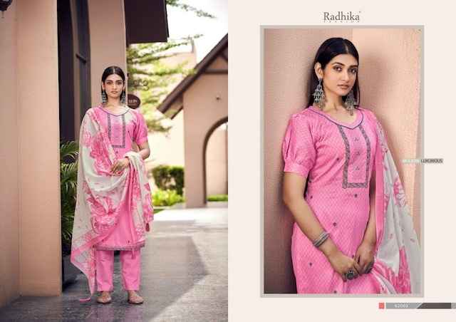 Radhika Azara Lamhay Zam Cotton Dress Material 8 pcs Catalogue