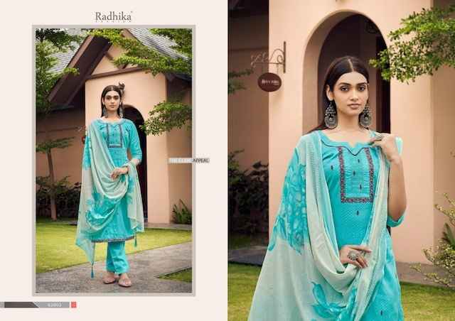 Radhika Azara Lamhay Zam Cotton Dress Material 8 pcs Catalogue
