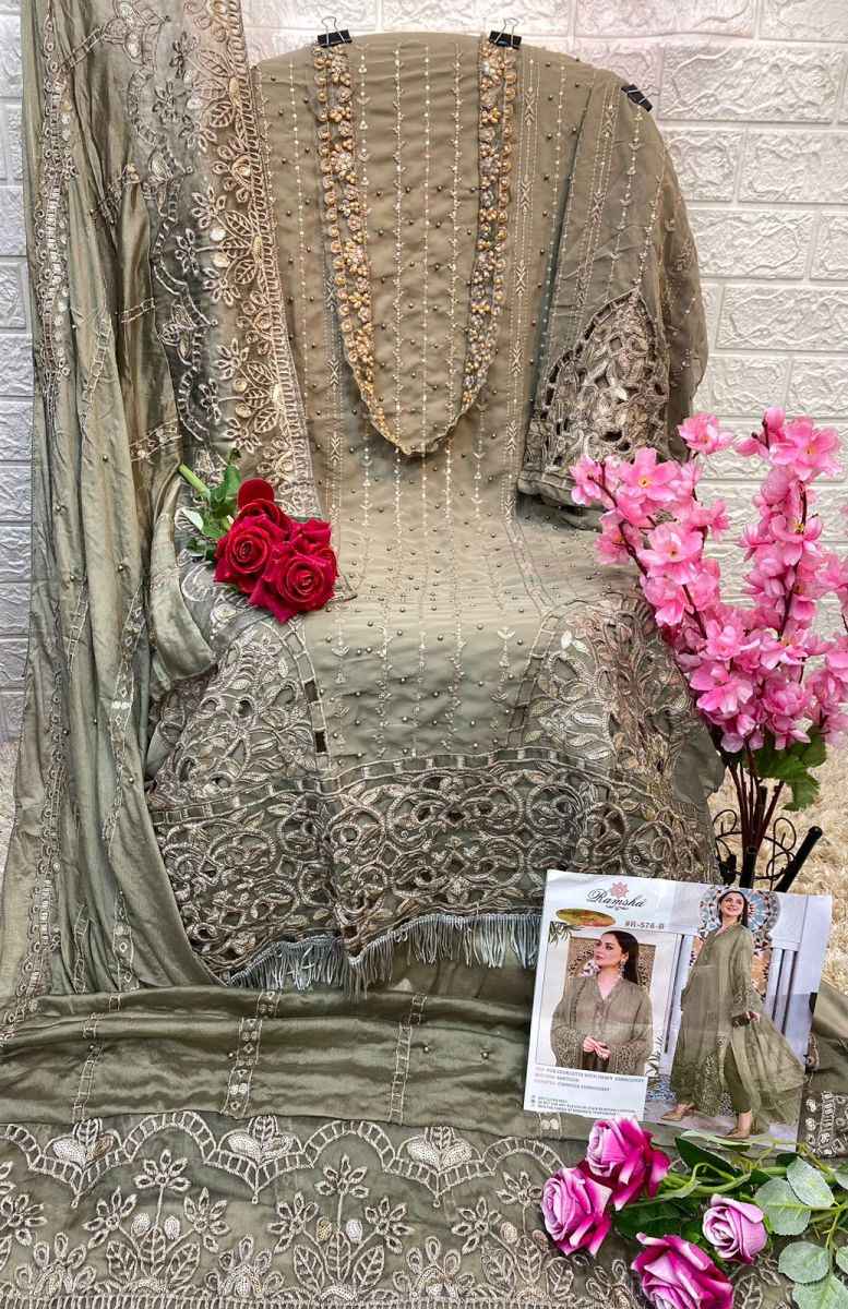 Ramsha 576 Nx Georgette Dress Material 4 pcs Catalogue