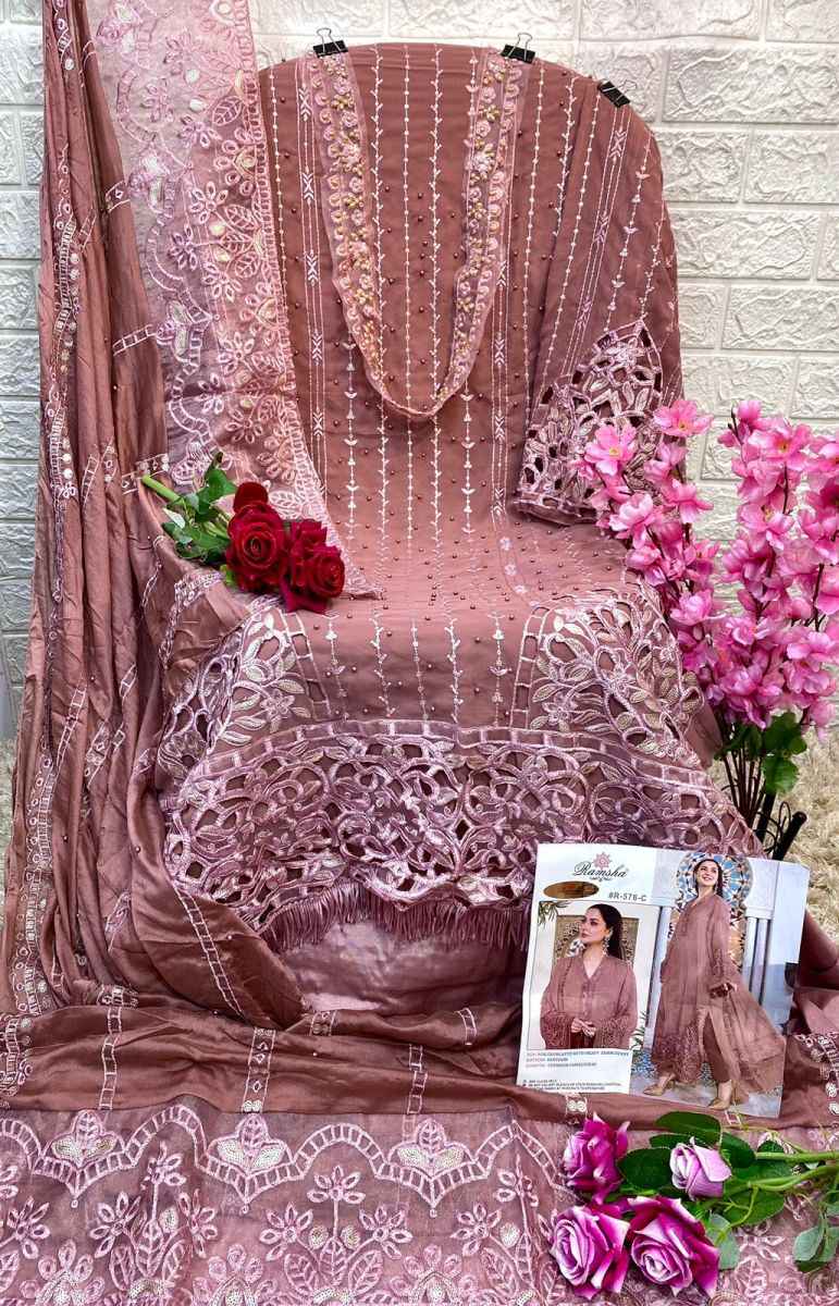 Ramsha 576 Nx Georgette Dress Material 4 pcs Catalogue