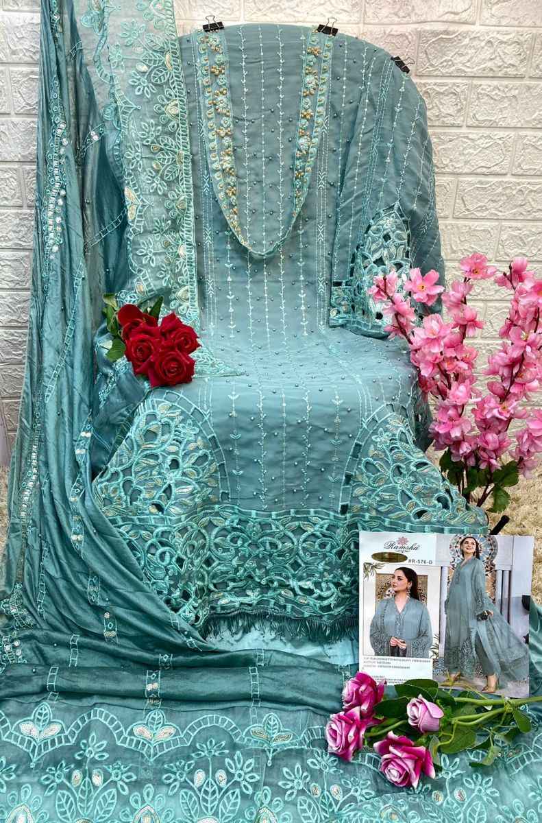 Ramsha 576 Nx Georgette Dress Material 4 pcs Catalogue