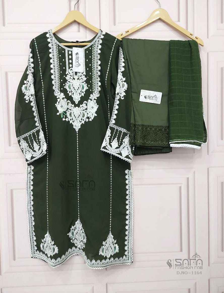 Safa Fashion Fab 1164 Readymade Georgette Dress 3 pcs Catalogue