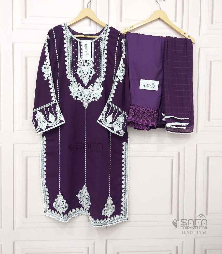 Safa Fashion Fab 1164 Readymade Georgette Dress 3 pcs Catalogue